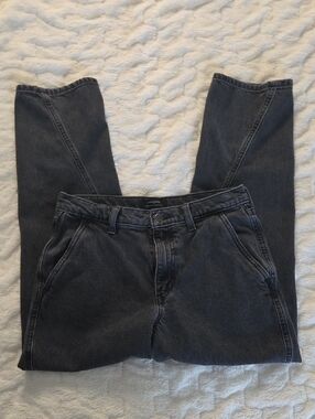 Banana Republic Blk Washed Barrel Leg Jeans | High Rise Relaxed Fit | Size 27/4